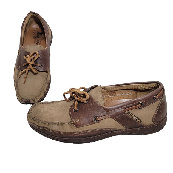 Mephisto Spinnaker Leather-Suede Two Tone Boat Shoes Sz 10.5 US Air Relax